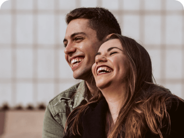 Young Couple Smiling.